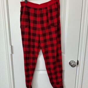 Victoria's Secret PINK Red Checkered Pants Long Johns